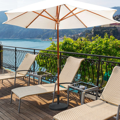 49 LBS Patio Resin Umbrella Base Stand for Outdoor, Black Outdoor Umbrella Bases at Gallery Canada