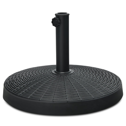 49 LBS Patio Resin Umbrella Base Stand for Outdoor, Black Outdoor Umbrella Bases Black at Gallery Canada