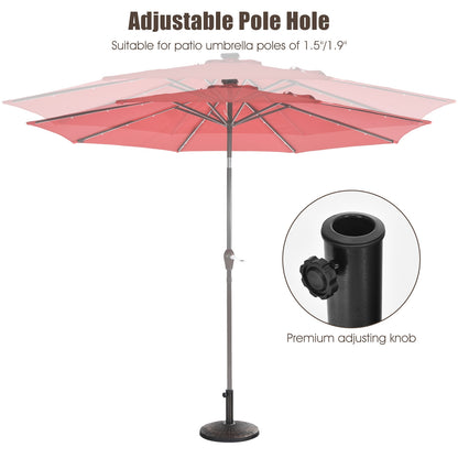 22Lbs Patio Resin Umbrella Base with Wicker Style for Outdoor Use, Bronze Outdoor Umbrella Bases at Gallery Canada