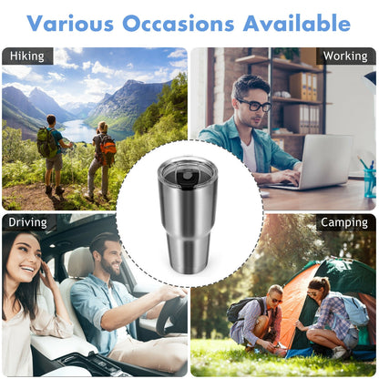 30oz Stainless Steel Tumbler Cup Double Wall Vacuum Insulated Mug with Lid, Silver Kitchen Appliances at Gallery Canada