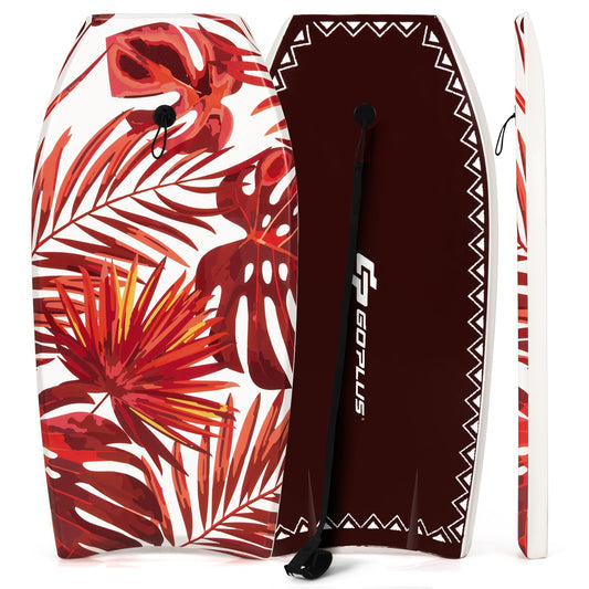 37 Inch Lightweight Surfboard With Fin EPS Core, Red Surfing Red at Gallery Canada