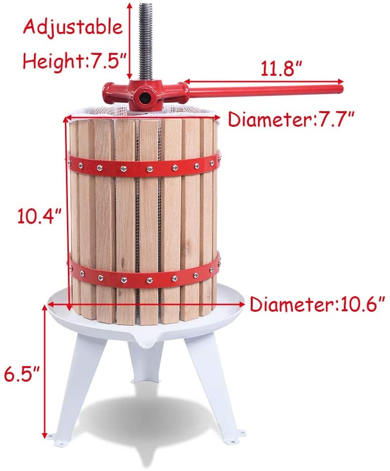 1.6 Gallon Fruit Wine Press Cider Juice Maker Tool, Natural Juicers & Coffee Machines at Gallery Canada