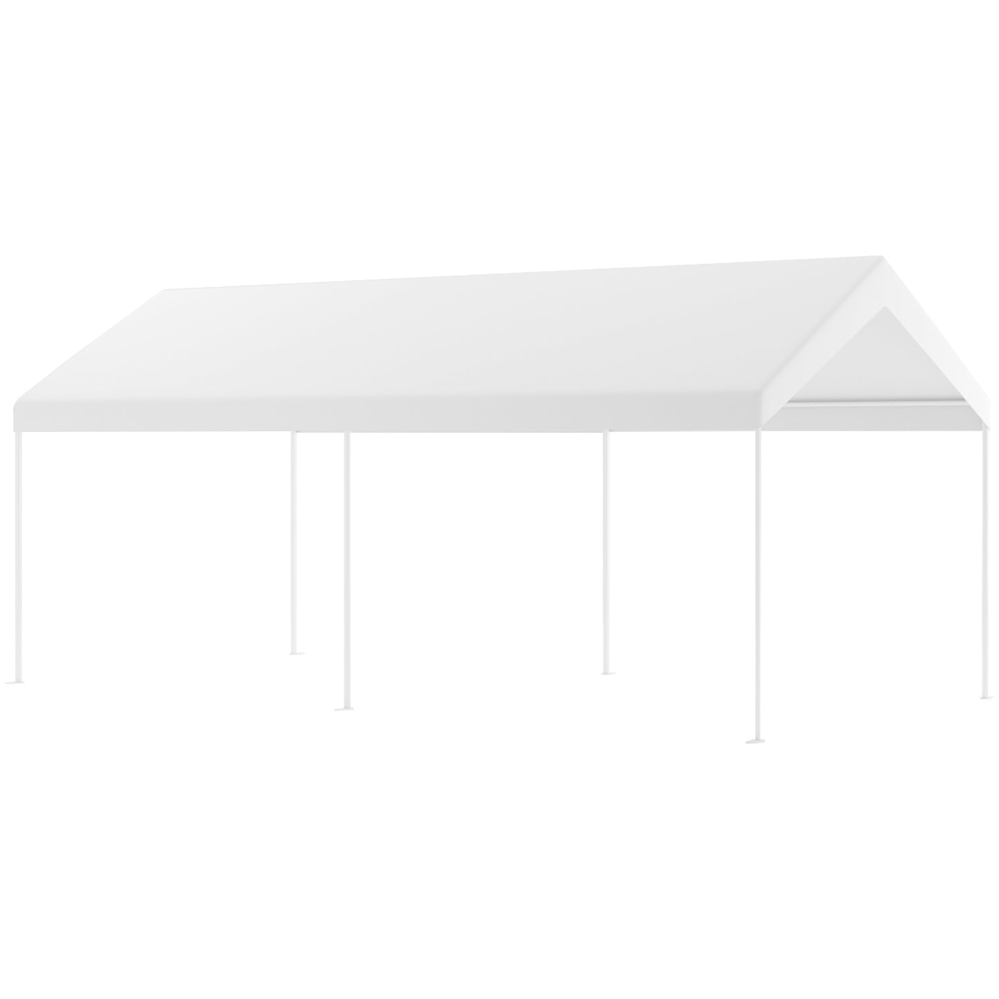 10x20 Feet Steel Frame Portable Car Canopy Shelter, White Carports White at Gallery Canada