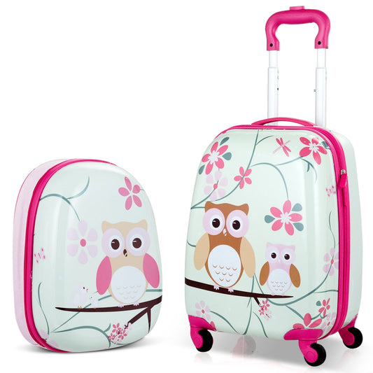 12 Inch, 16 Inch ABS Kids Suitcase Luggage Set, Green, Pink Kids Luggage Pink at Gallery Canada