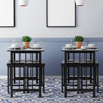 3 Pieces Modern Counter Height Dining Set, Black Dining Room Sets at Gallery Canada