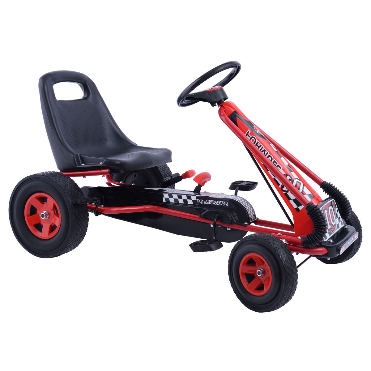 4 Wheels Kids Ride On Pedal Powered Bike Go Kart Racer Car Outdoor Play Toy, Red Powered Ride On Toys Red at Gallery Canada