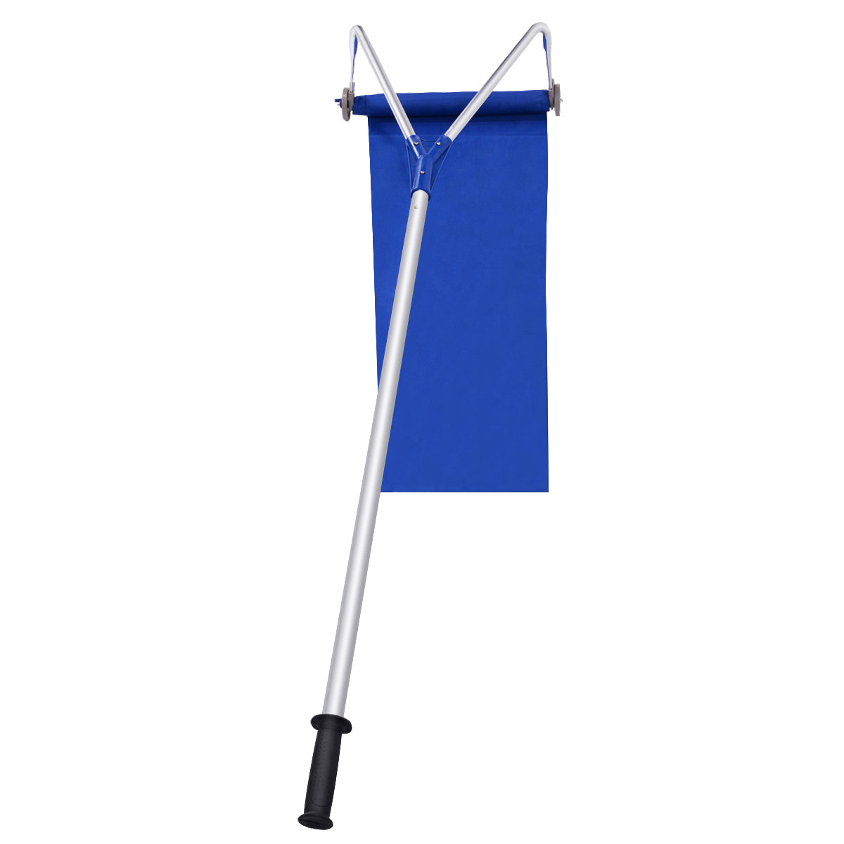 21 Feet Adjustable Aluminium Snow Roof Rake with Wheels and Oxford Slide, Blue Snow Removal at Gallery Canada