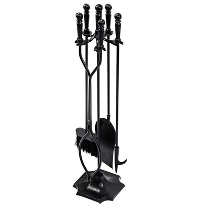 31 Inch 5 Pieces Hearth Fireplace Fire Tools Set, Black Fireplace Tools at Gallery Canada