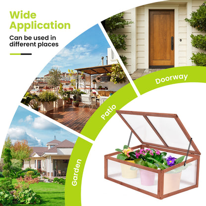 Outdoor Indoor Garden Portable Wooden Greenhouse, Brown Greenhouses at Gallery Canada