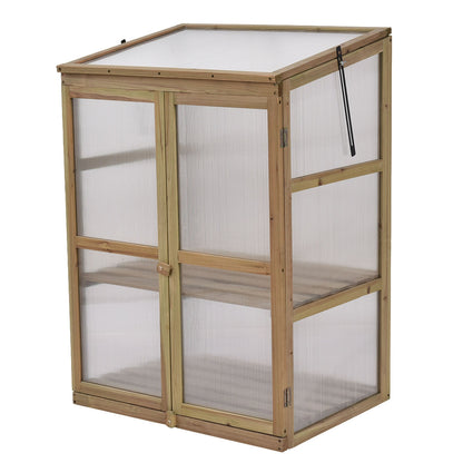 Garden Portable Wooden Raised Plants Greenhouse, Gray Greenhouses at Gallery Canada