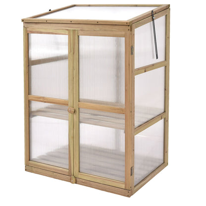 Garden Portable Wooden Raised Plants Greenhouse, Gray Greenhouses at Gallery Canada