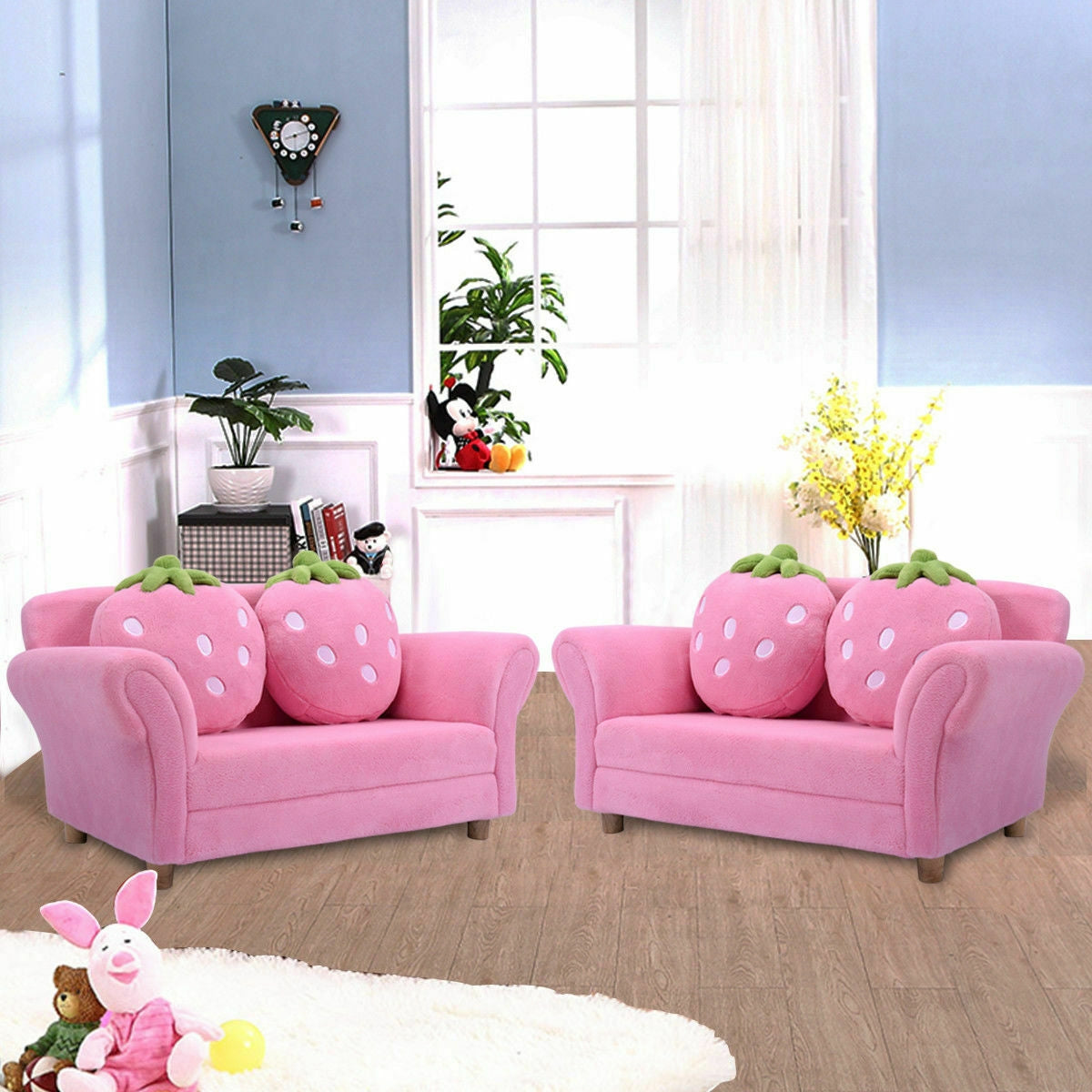 BL/PI Kids Strawberry Armrest Chair Sofa, Pink Kids Chairs & Seating at Gallery Canada