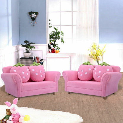 BL/PI Kids Strawberry Armrest Chair Sofa, Pink Kids Chairs & Seating at Gallery Canada