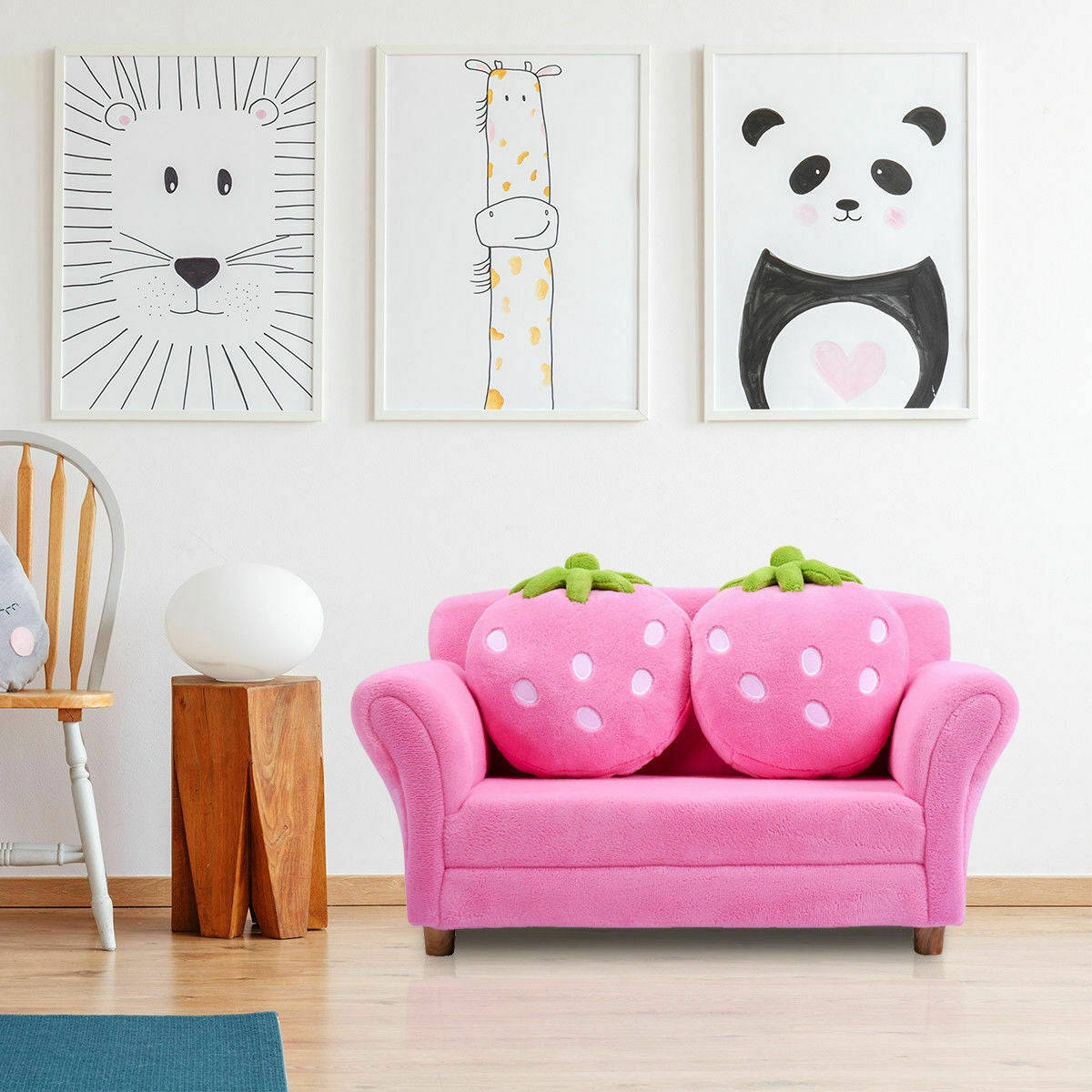 BL/PI Kids Strawberry Armrest Chair Sofa, Pink Kids Chairs & Seating at Gallery Canada