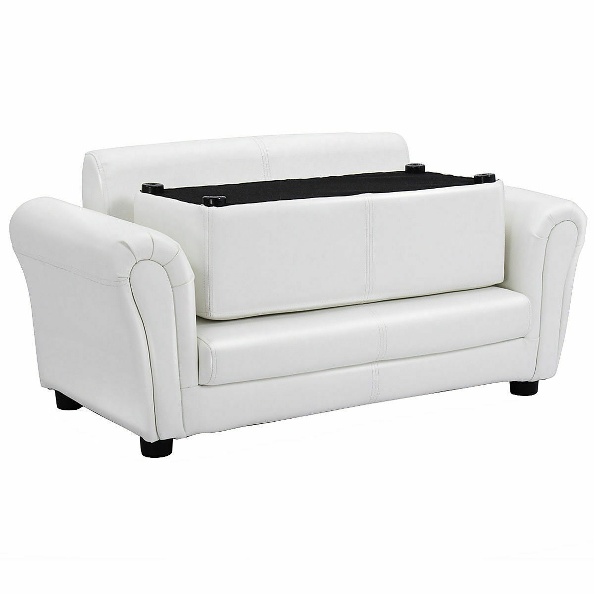 Soft Kids Double Sofa with Ottoman, White Kids Chairs & Seating at Gallery Canada