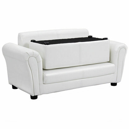 Soft Kids Double Sofa with Ottoman, White Kids Chairs & Seating at Gallery Canada