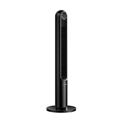 42 Inch 80 Degree Tower Fan, Smart Display Panel, Remote Control, Black Fans Black at Gallery Canada