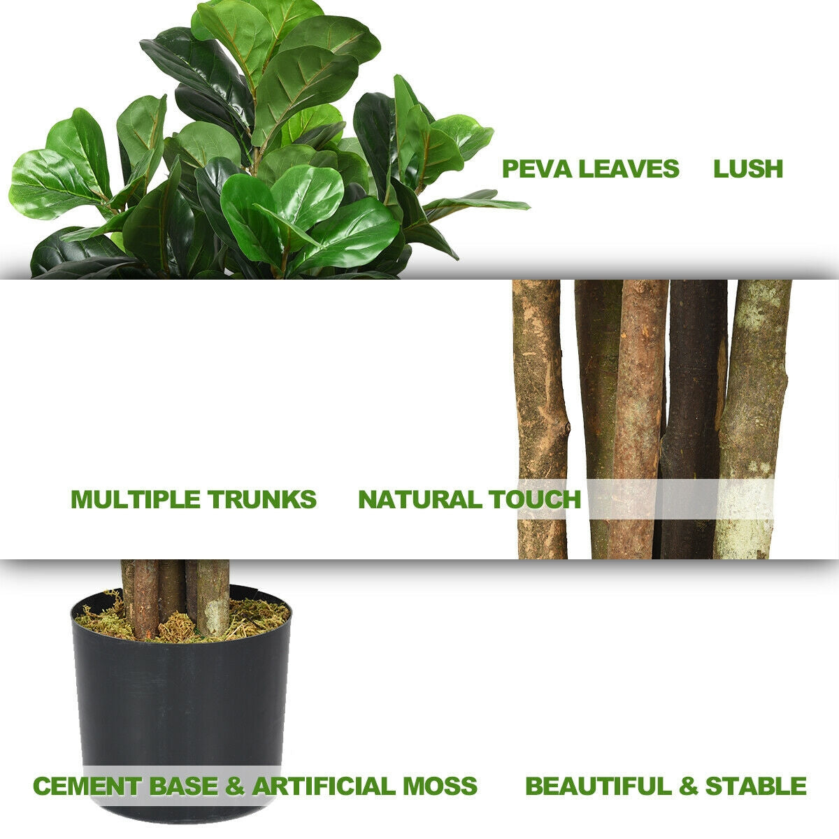 6-Feet Artificial Indoor-Outdoor Home Decorative Planter, Green Faux Plants at Gallery Canada