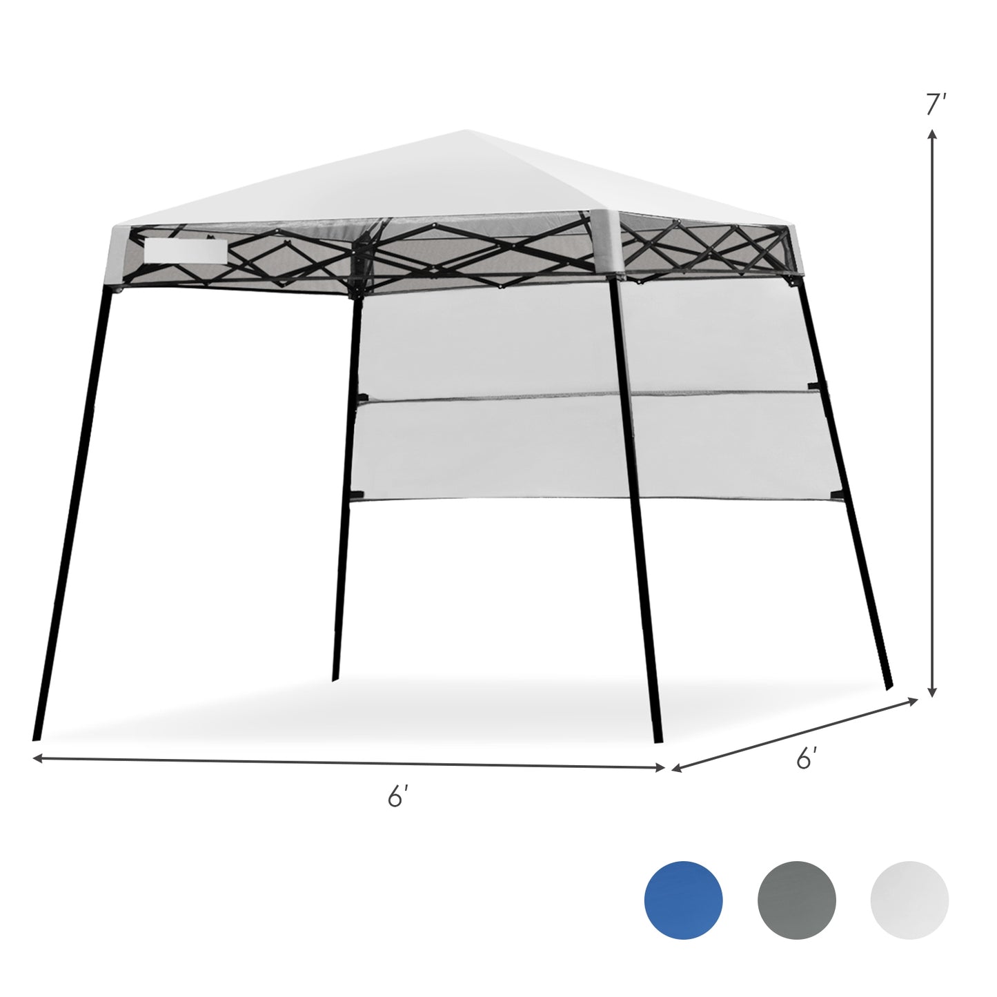 7 x 7 Feet Sland Adjustable Portable Canopy Tent with Backpack, White Canopies at Gallery Canada