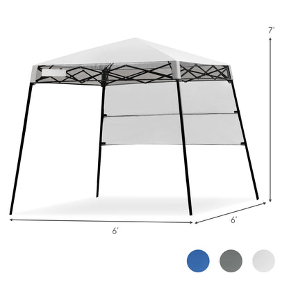 7 x 7 Feet Sland Adjustable Portable Canopy Tent with Backpack, White Canopies at Gallery Canada
