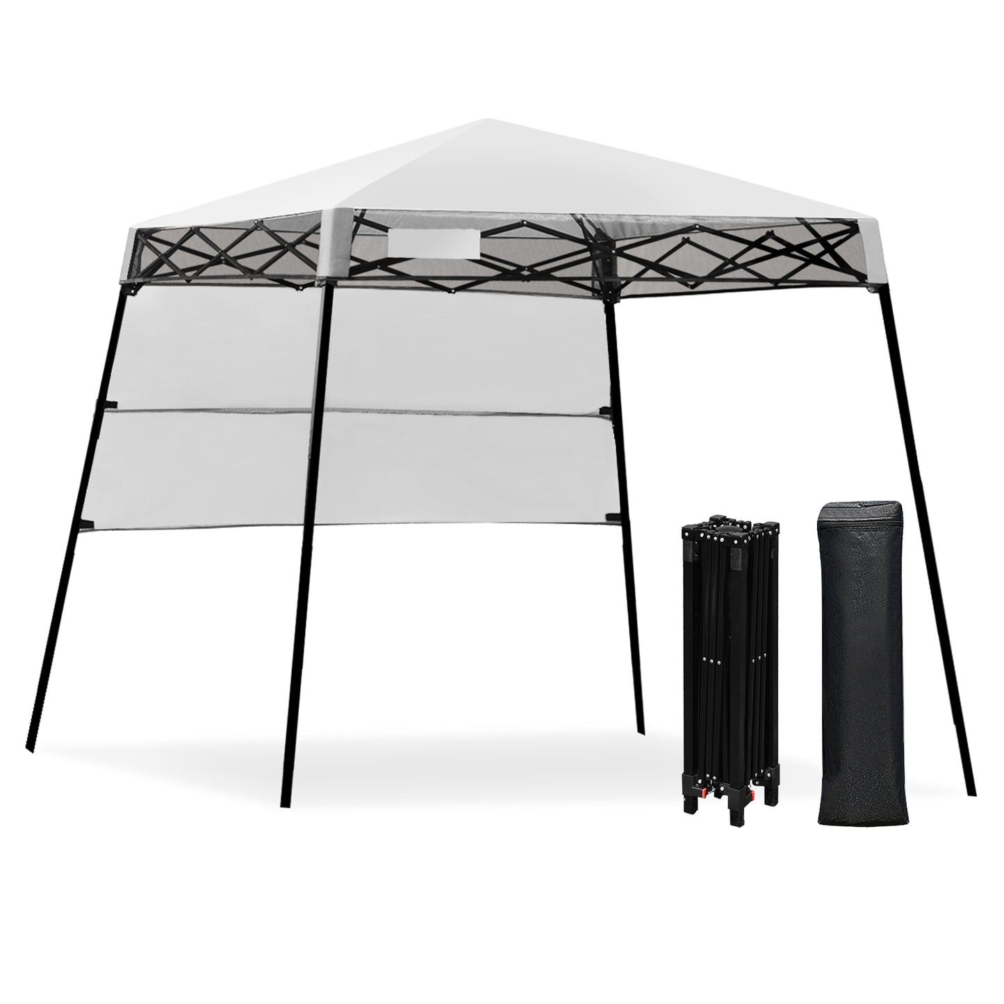 7 x 7 Feet Sland Adjustable Portable Canopy Tent with Backpack, White Canopies at Gallery Canada