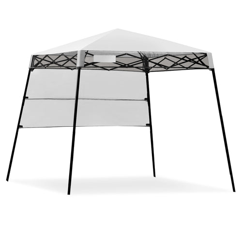7 x 7 Feet Sland Adjustable Portable Canopy Tent with Backpack, White