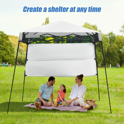 7 x 7 Feet Sland Adjustable Portable Canopy Tent with Backpack, White Canopies at Gallery Canada