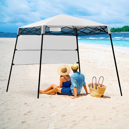 7 x 7 Feet Sland Adjustable Portable Canopy Tent with Backpack, White Canopies at Gallery Canada
