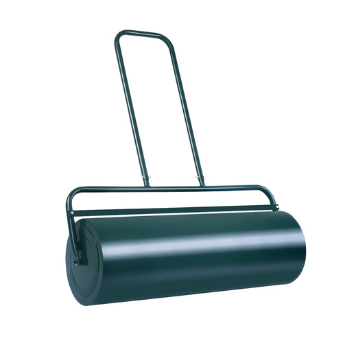36 x 12 Inches Tow Lawn Roller Water Filled Metal Push Roller, Green