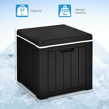 10 Gallon Storage Cooler for Picnic and Outdoor Activities, Black Coolers at Gallery Canada