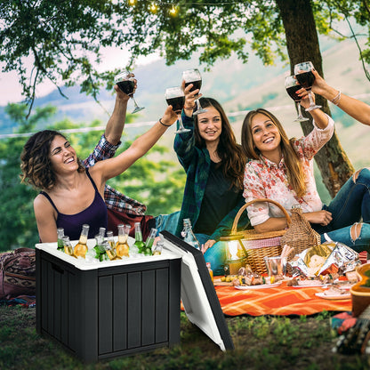 10 Gallon Storage Cooler for Picnic and Outdoor Activities, Black Coolers at Gallery Canada