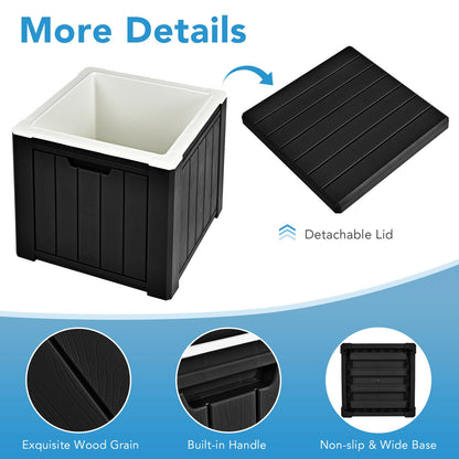 10 Gallon Storage Cooler for Picnic and Outdoor Activities, Black Coolers at Gallery Canada