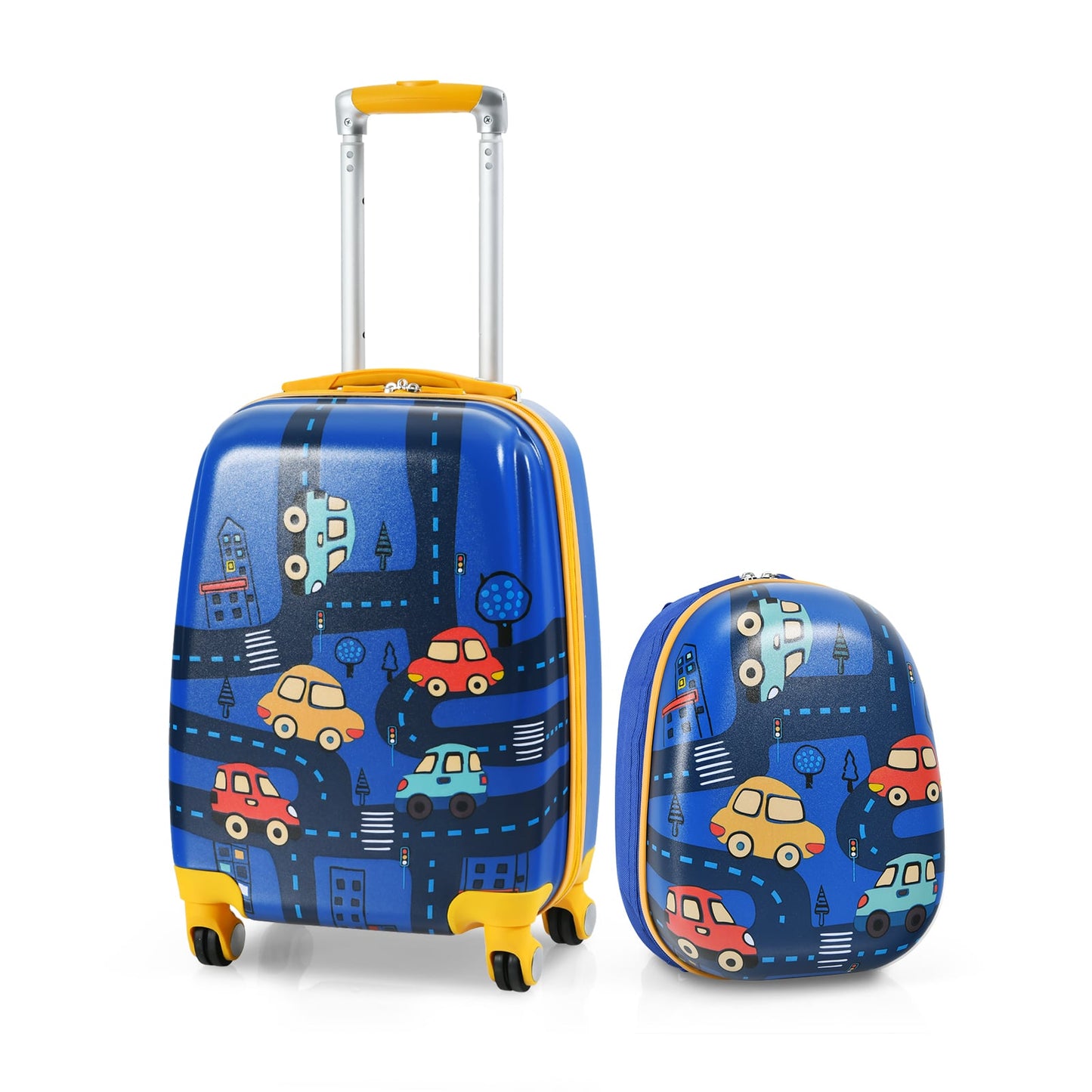 Kids Luggage Set, 2 Pieces, With Backpack And Suitcase, Blue