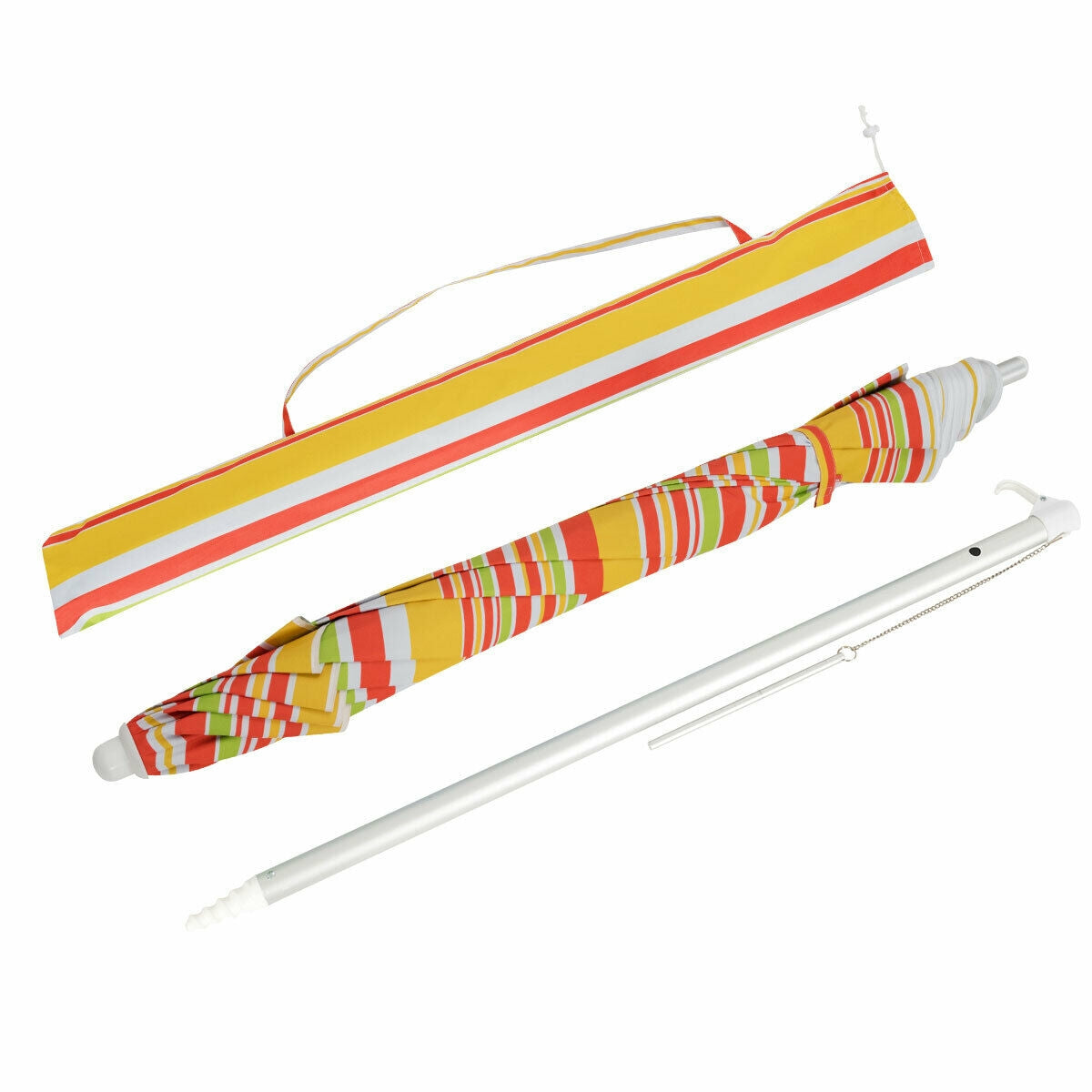 6.5 Feet Beach Umbrella, Sun Shade, Carry Bag, Orange Outdoor Umbrellas at Gallery Canada