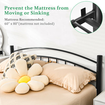 Modern Platform Bed With Headboard, Footboard, Queen Size, Black Simple Bed Frame at Gallery Canada