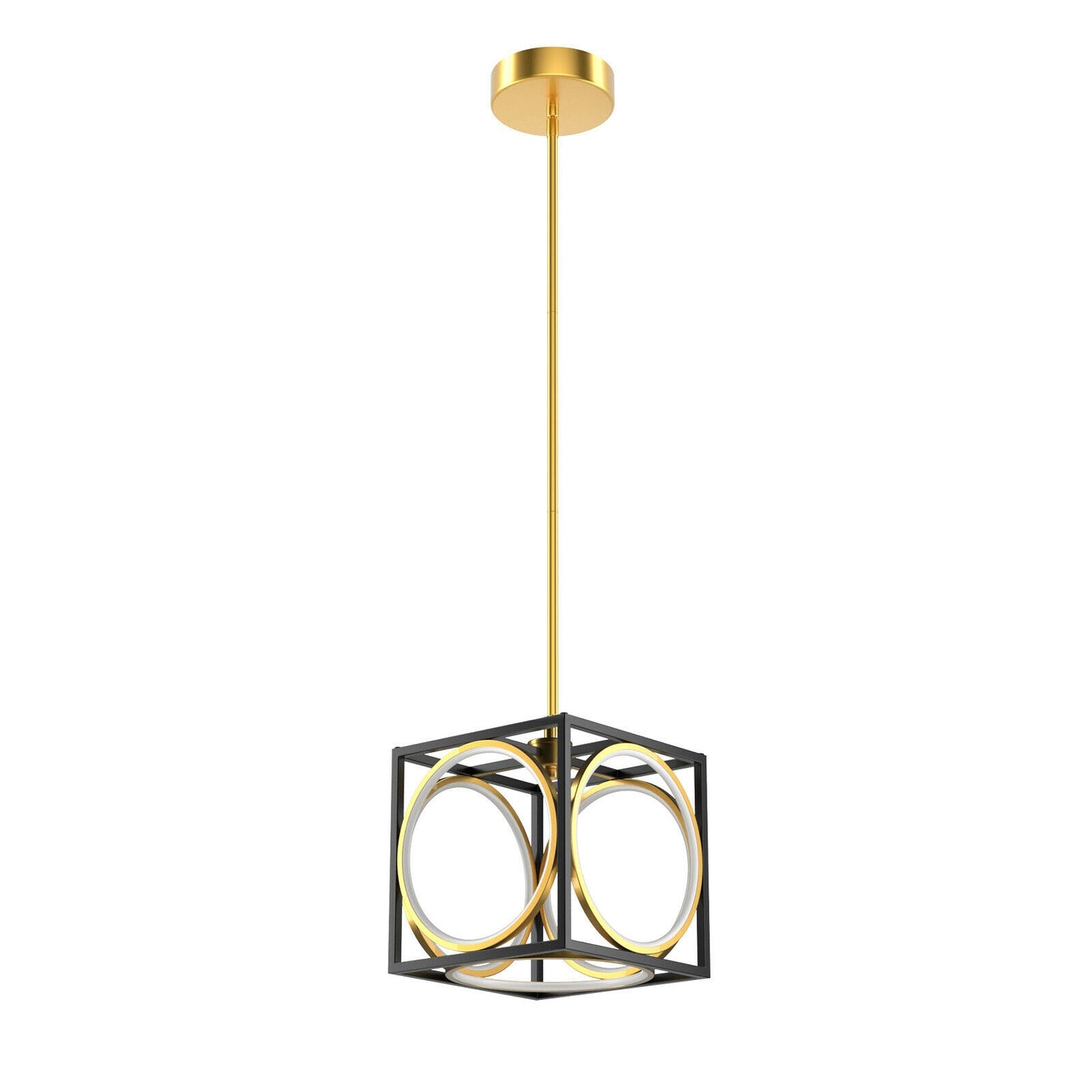 LED Pendant Light, 42 Inches Adjustable Suspender, Golden Ceiling Lights Golden at Gallery Canada
