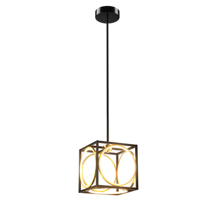 Modern LED Pendant Light, 42 Inches Adjustable Suspender, Black Ceiling Lights Black at Gallery Canada