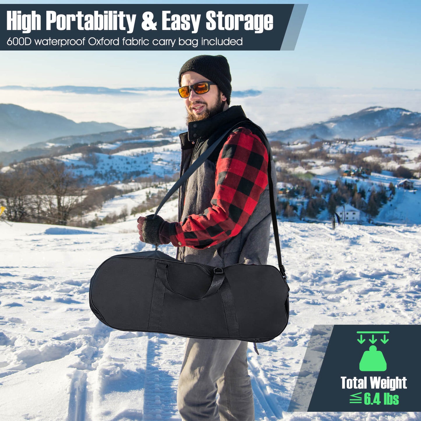 Lightweight Terrain Snowshoes, 25 Inches, Golden