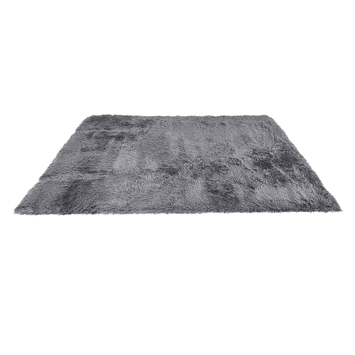 4 x 6 Feet Shag Rug, Non-Slip Grip Dots, Gray Rugs at Gallery Canada