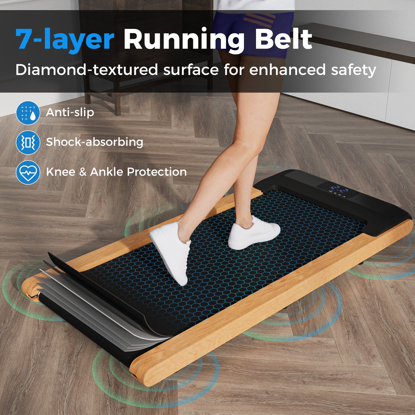 3-in-1 Walking Pad with Remote and Smart APP Control for Home Office, Black Treadmills at Gallery Canada