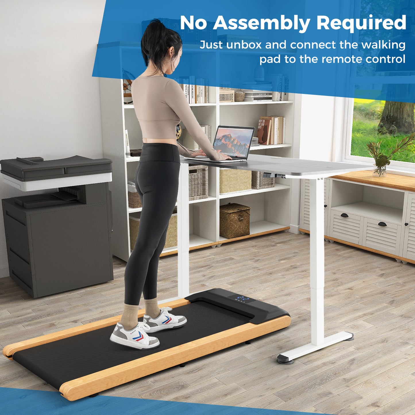 3-in-1 Walking Pad with Remote and Smart APP Control for Home Office, Black Treadmills at Gallery Canada