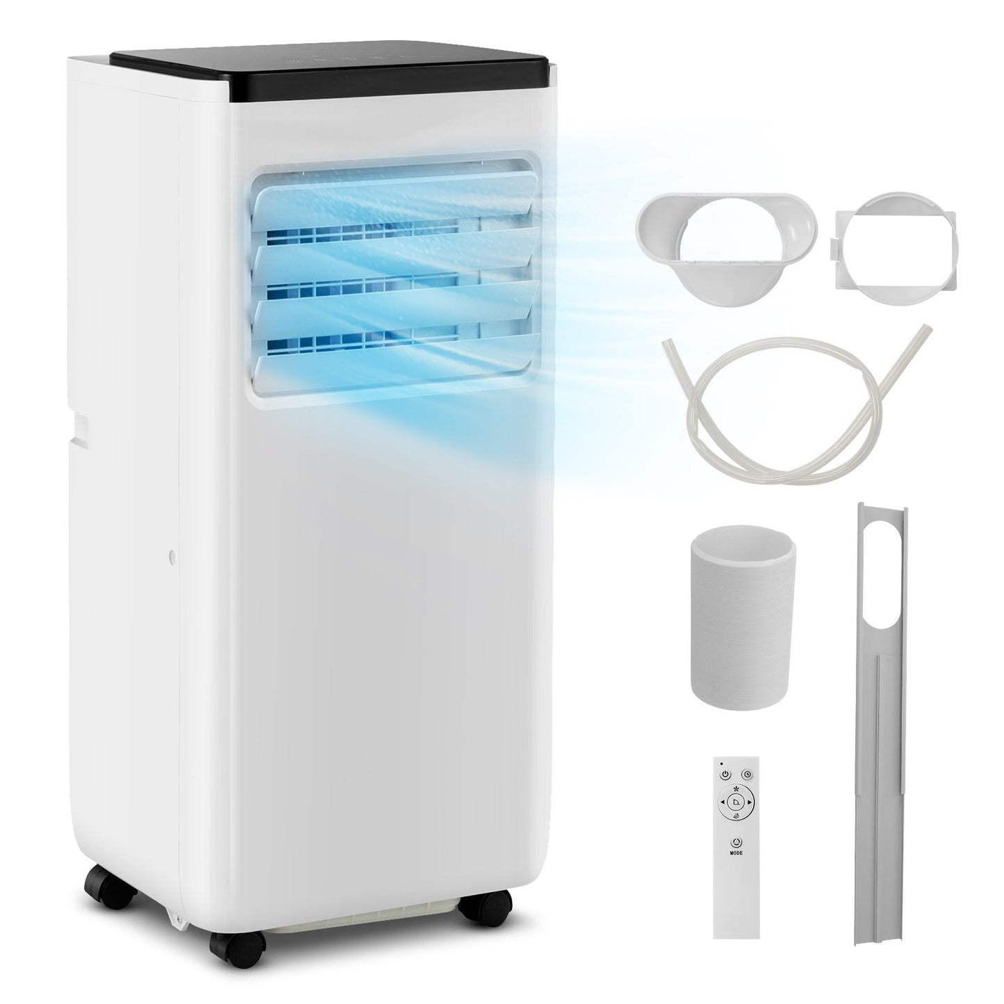 8000 BTU Portable Air Conditioner with Remote Control Cools up to 250 Sq.Ft, White Portable Air Conditioners at Gallery Canada