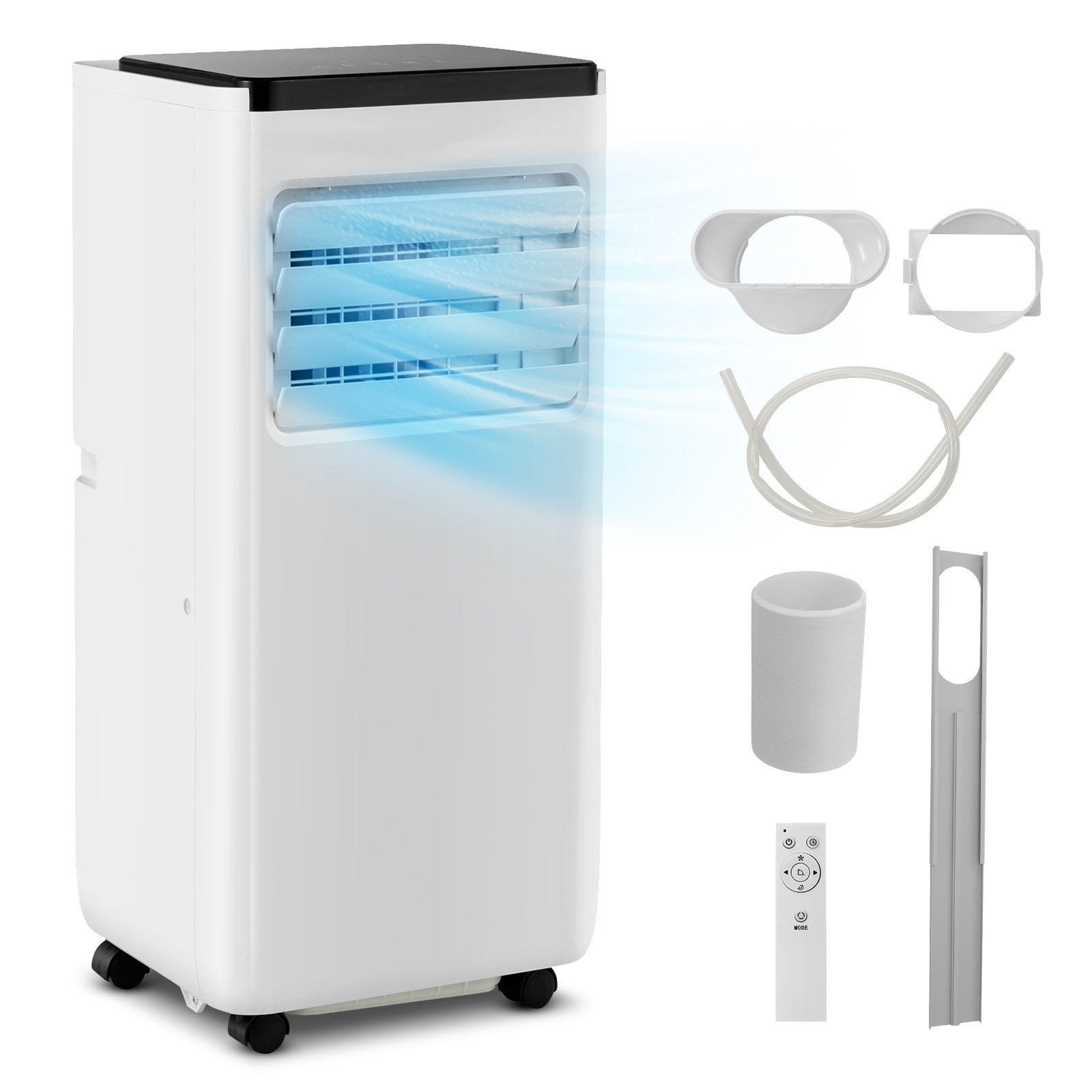 8000 BTU Portable Air Conditioner with Remote Control Cools up to 250 Sq.Ft, White Portable Air Conditioners White at Gallery Canada