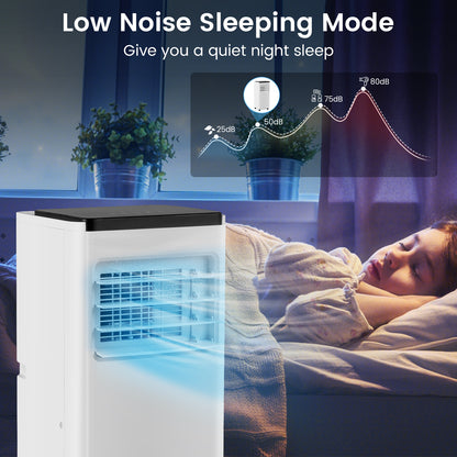 8000 BTU Portable Air Conditioner with Remote Control Cools up to 250 Sq.Ft, White Portable Air Conditioners at Gallery Canada