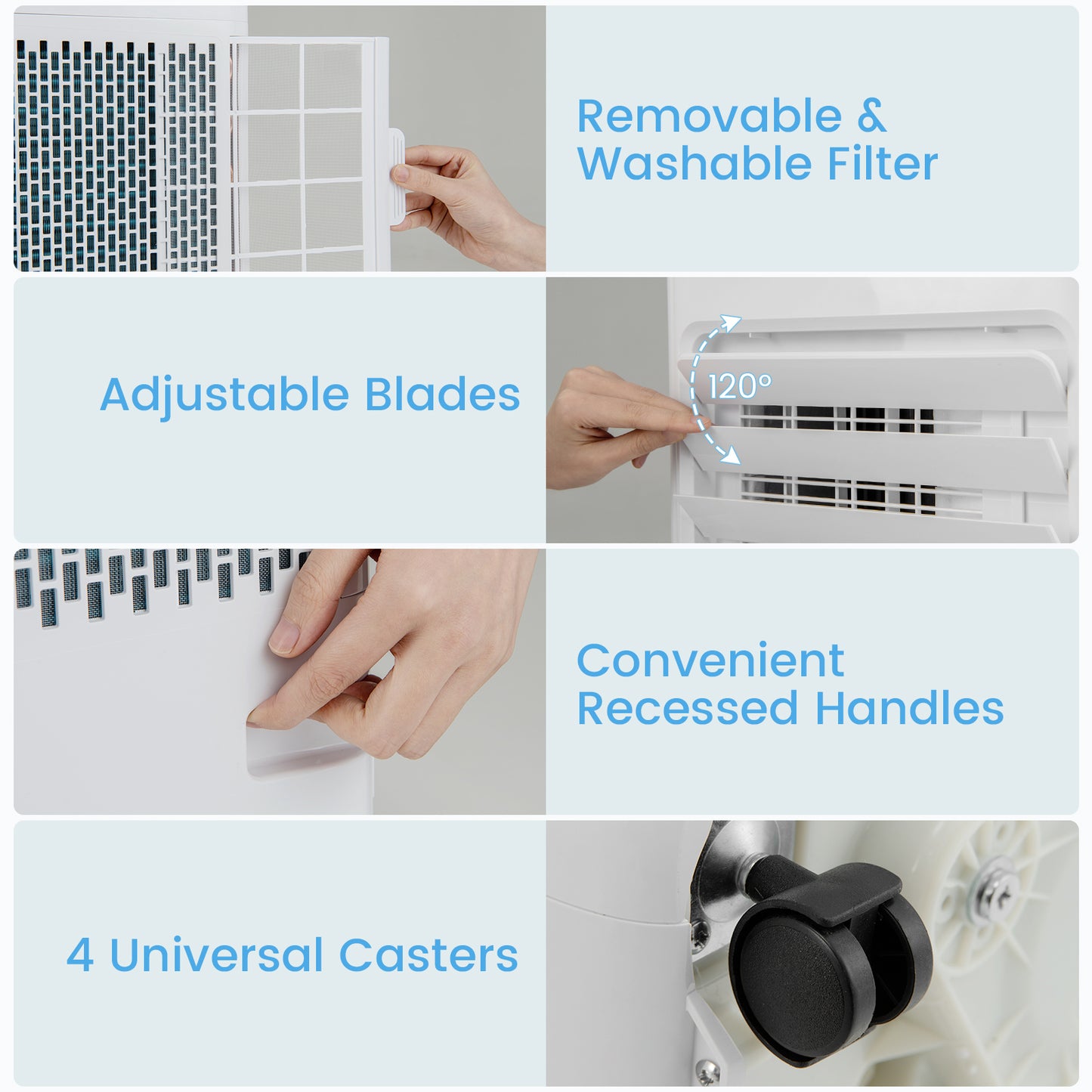 8000 BTU Portable Air Conditioner with Remote Control Cools up to 250 Sq.Ft, White Portable Air Conditioners at Gallery Canada