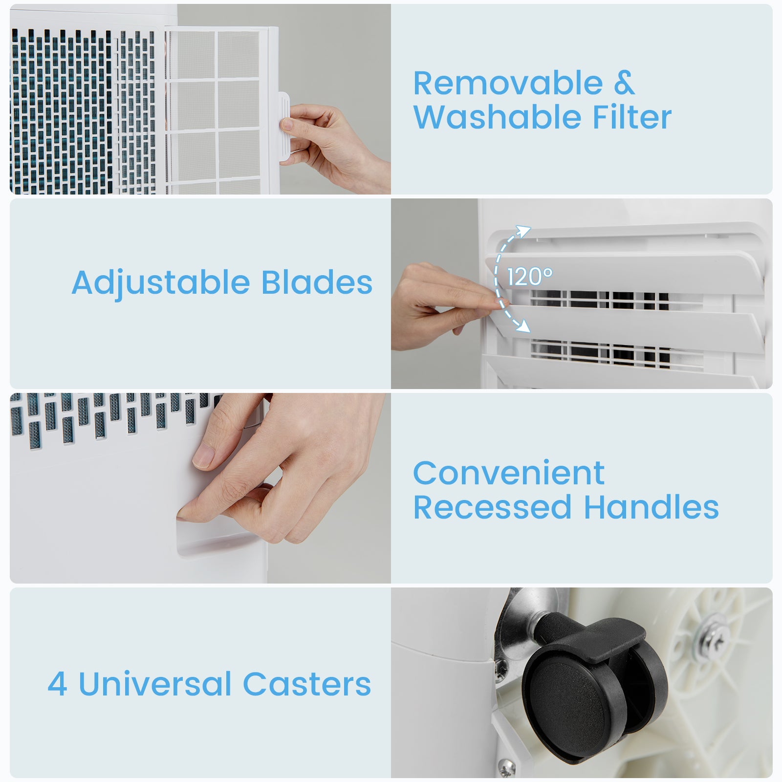 8000 BTU Portable Air Conditioner with Remote Control Cools up to 250 Sq.Ft, White Portable Air Conditioners at Gallery Canada