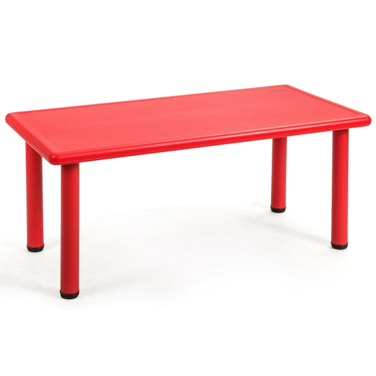 Kids Plastic Rectangular Table, Red Kids Table & Chair Sets Red at Gallery Canada