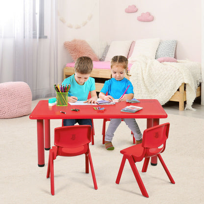 Kids Plastic Rectangular Table, Red Kids Table & Chair Sets at Gallery Canada