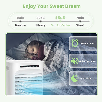 4-In-1 Portable Evaporative Air Cooler, Timer, 3 Modes, White Air Coolers at Gallery Canada