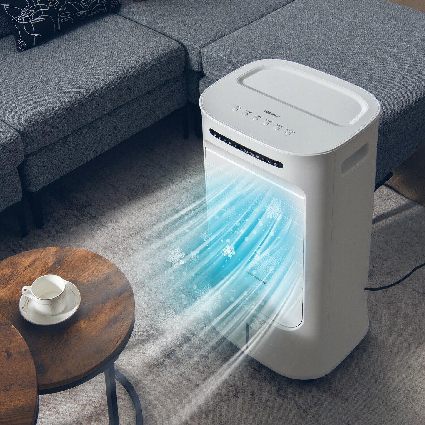 4-In-1 Portable Evaporative Air Cooler, Timer, 3 Modes, White Air Coolers at Gallery Canada
